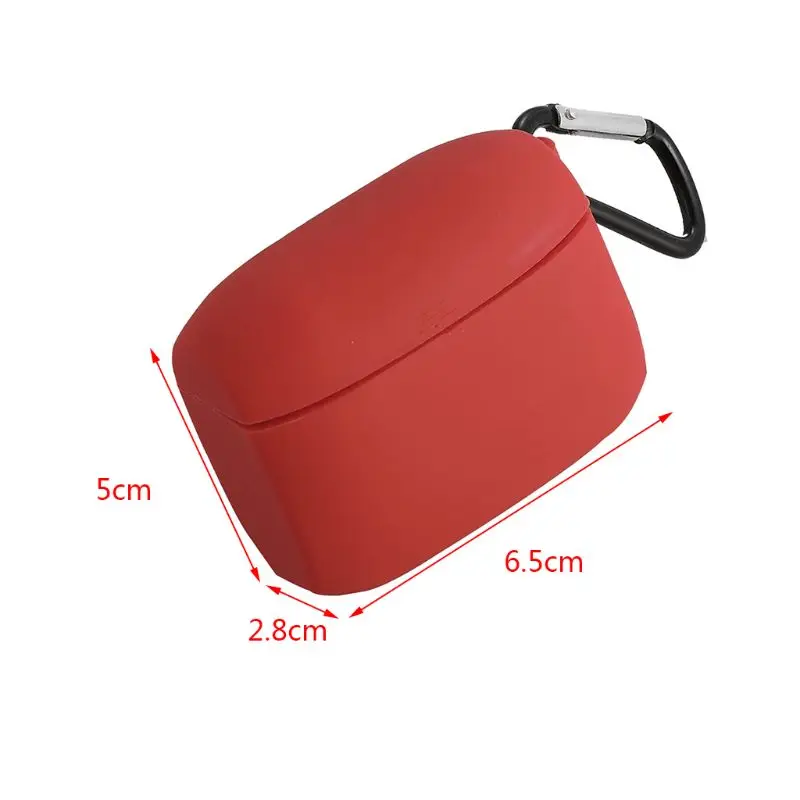 

Silicone Shockproof Anti-Scratch Protective Case Cover with Carabiner for Jabra Elite Active 65t Headphone Headset Accessories