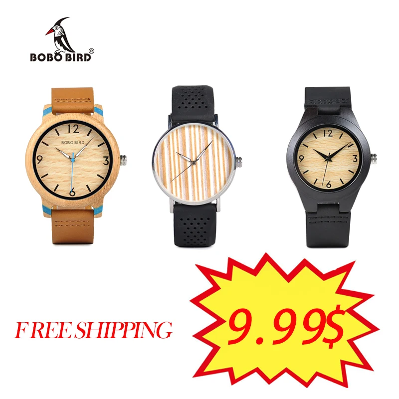 Big Sale BOBO BIRD Women Men‘s Watches Leather Strap Watch Quartz Wristwatch Fashion Style Clock Relogio Masculino Reloj Hombre Big Sale BOBO BIRD Women Men‘s Watches Leather Strap Watch Quartz Wristwatch Fashion Style Clock Relogio Masculino Reloj Hombre