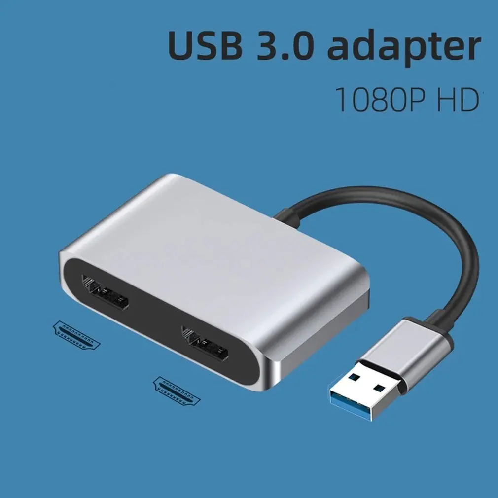 

USB to Dual USB 3.0 PD Converter 4 in 1 USB C Dock Station Hub 4K Adapter Cable For Phone Macbook Laptop TV