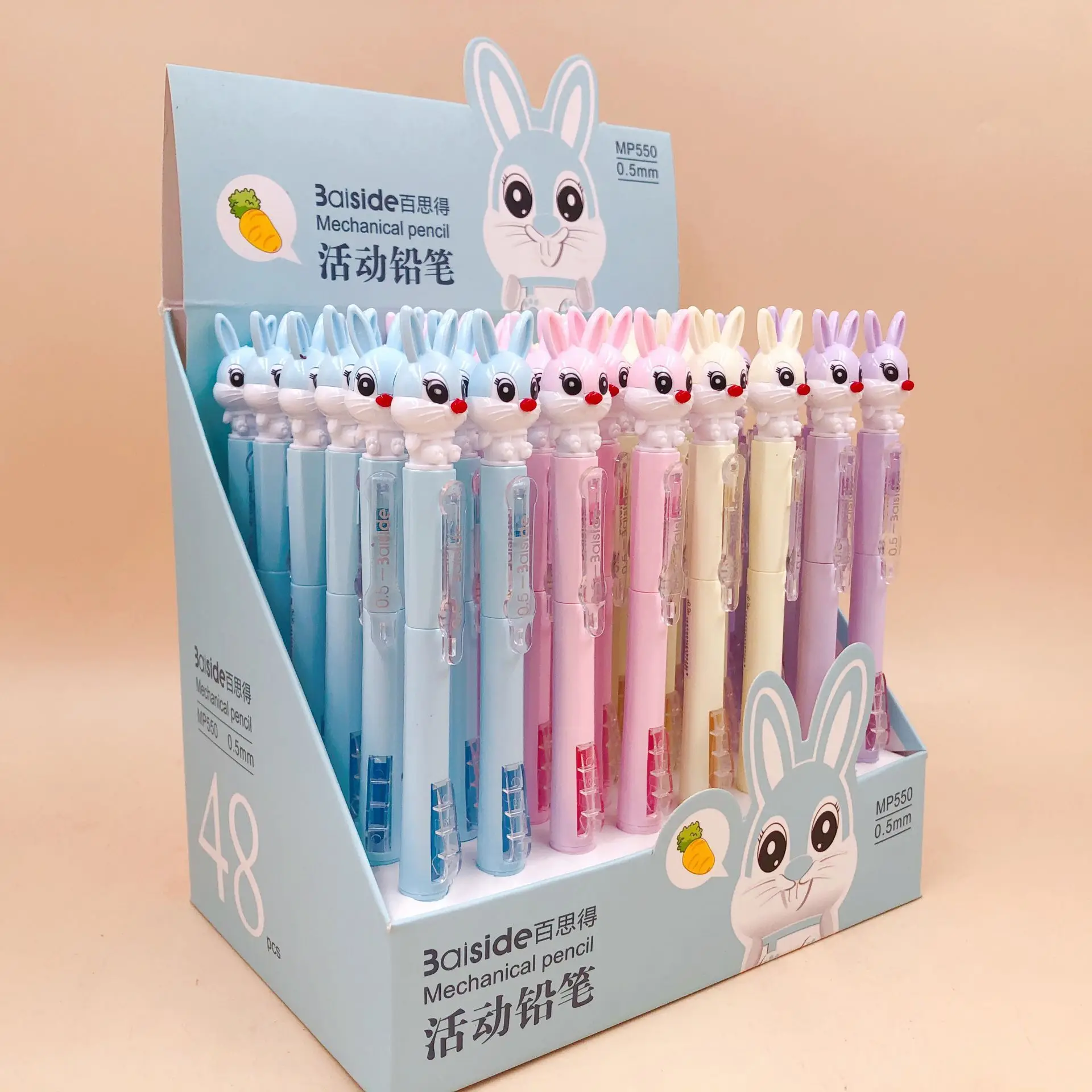 Механический карандаш с мультяшным Кроликом милый автоматический для учеников