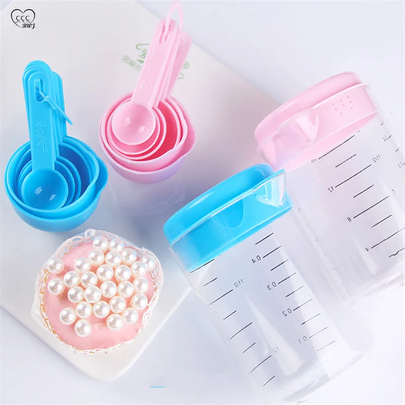 

500ml kitchen gadgets plastic 7pcs measuring cup spoon set with scale baking pastry cake Flour tools kitchen cooking accessories
