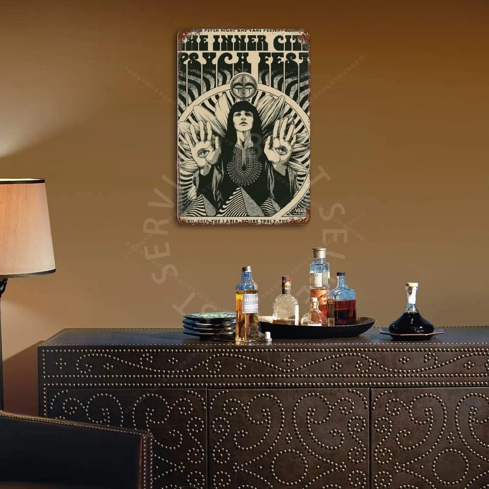 

The Inner City Vintage Metal Plaque Sign Bar Home Wall Decor Signs Retro Metal Poster Tin Sign Man Cave Pub kitchen Plates