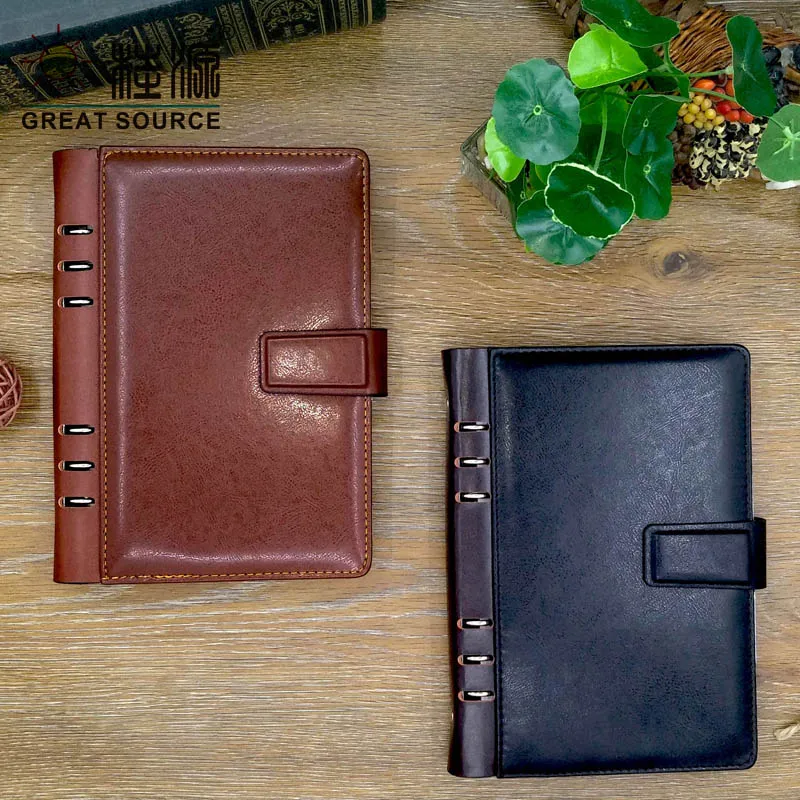 Папка скоросшиватель кожа Конференц файл 6 колец для A5 планировщик мероприятий