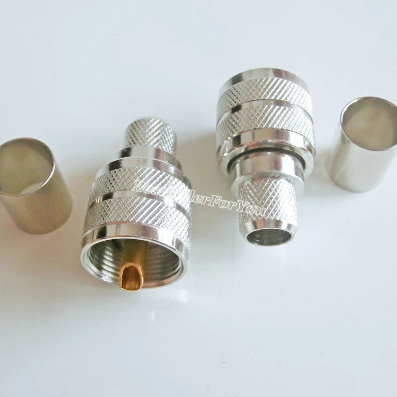 10X UHF мужской PL259PL 259 обжимной RG8 RG213 RG165 LMR400 7D FB коаксиальный кабель
