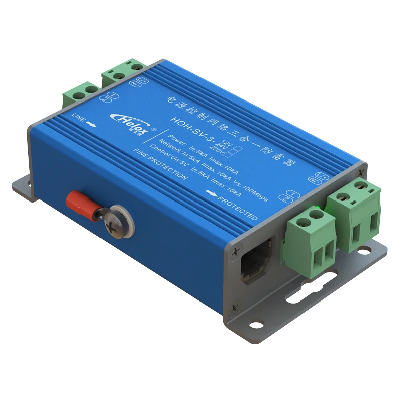 Силовой сигнал управления 100 Мб сети три в одном молниеотвод стабилизатор