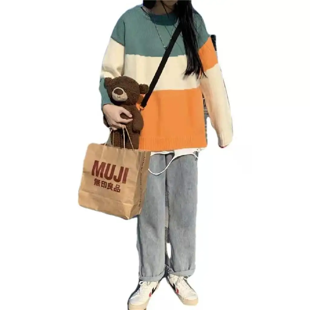 

Sweater 2020 new ins women's autumn and winter loose top lazy wind retro Japanese college Fengsen Department coat