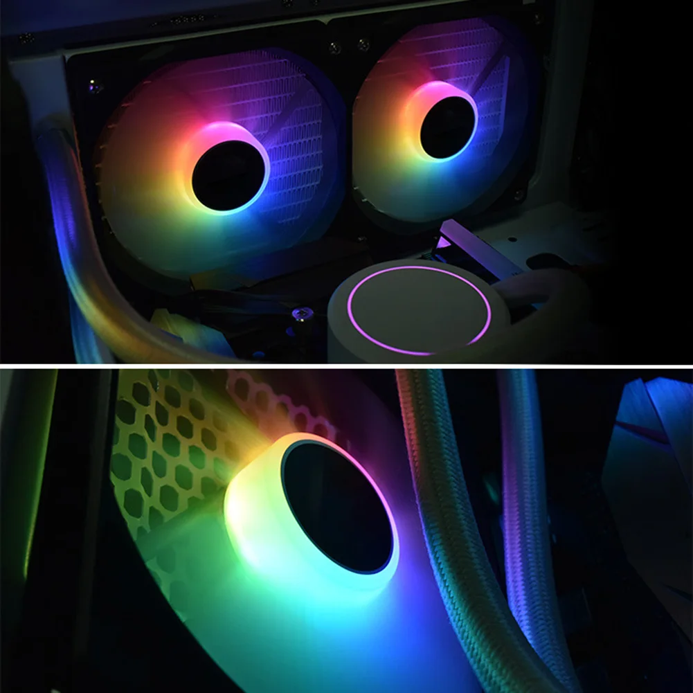 Вентилятор для процессора argho 12 см бесшумный радиатор с цветным освещением ID