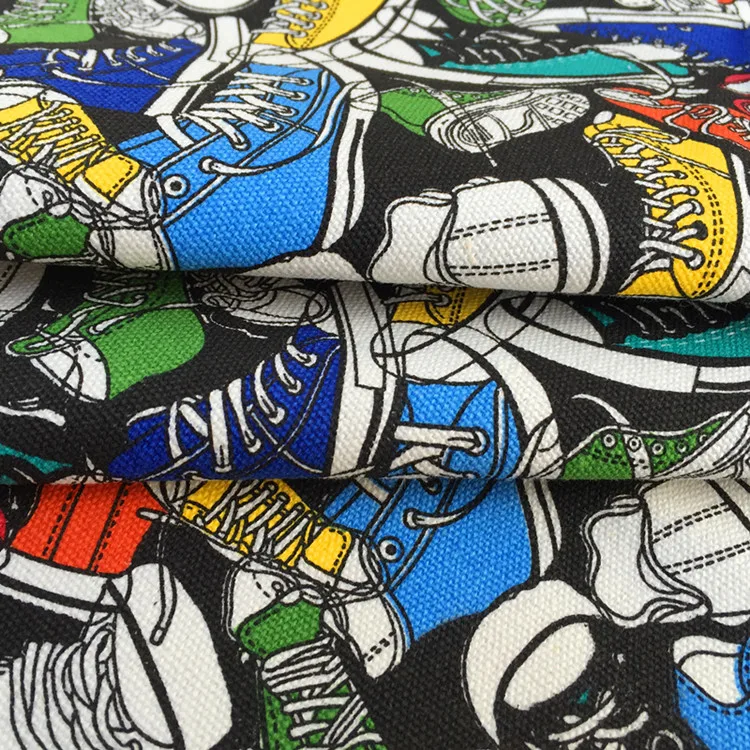 90*145 см с принтом в стиле граффити Обувь DIY ручной работы ткань холст для пэчворка