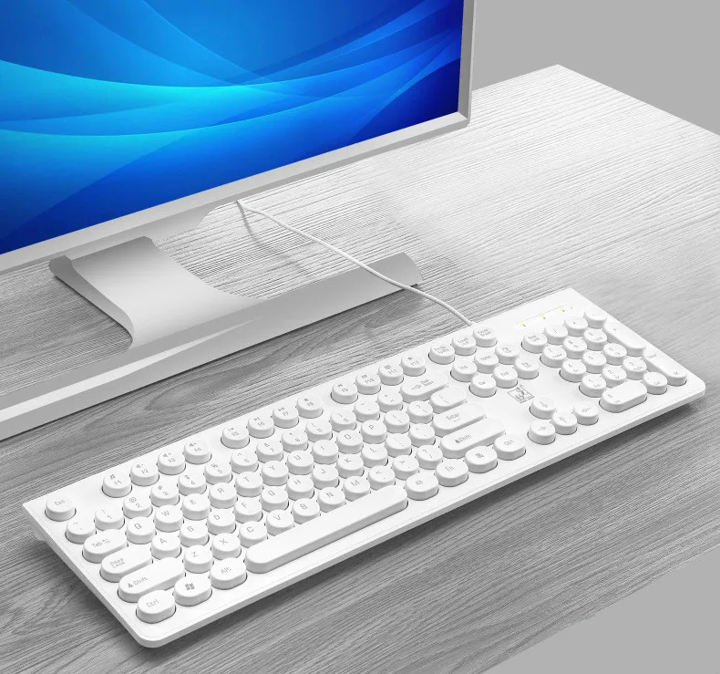 Клавиатура проводная Офисная 104 клавиши USB эргономичная клавиатура для поддержки