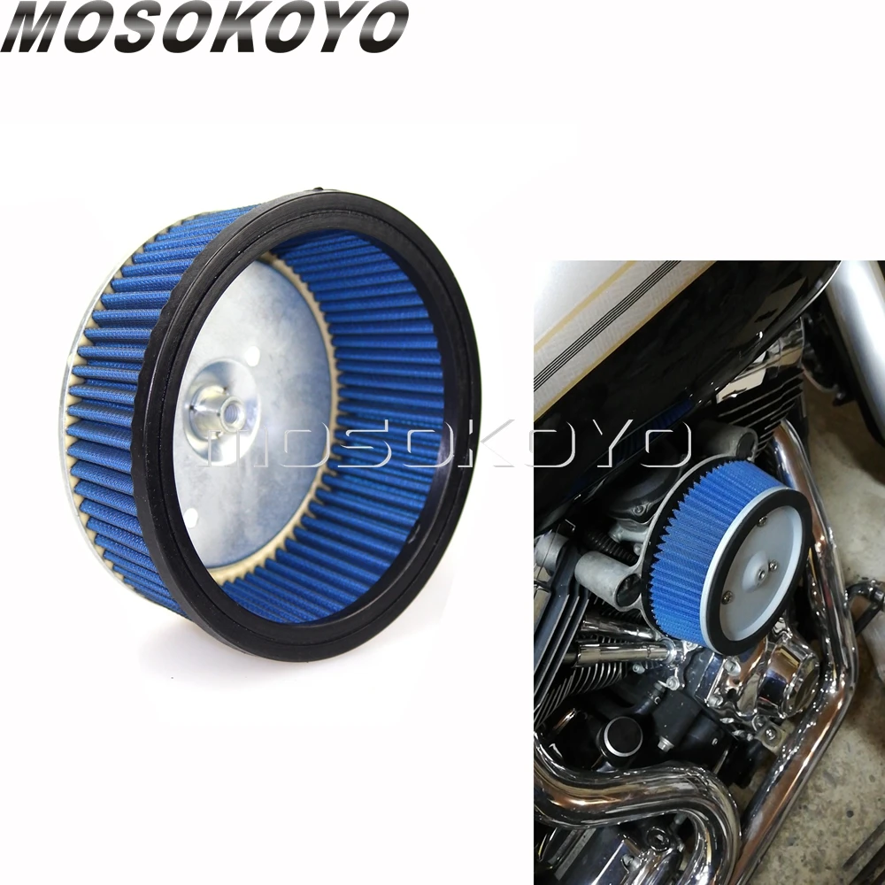 

High-Flow Motorcycle Air Filter Cleaner Intake For Harley FLSTFI Fat Boy Softail Dyna FXDSE Touring Eagle Electra Road Glide FL
