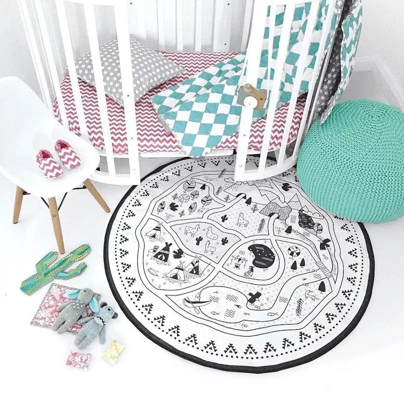 Детский игровой коврик сделай сам граффити игрушки холст Круглый Органайзер