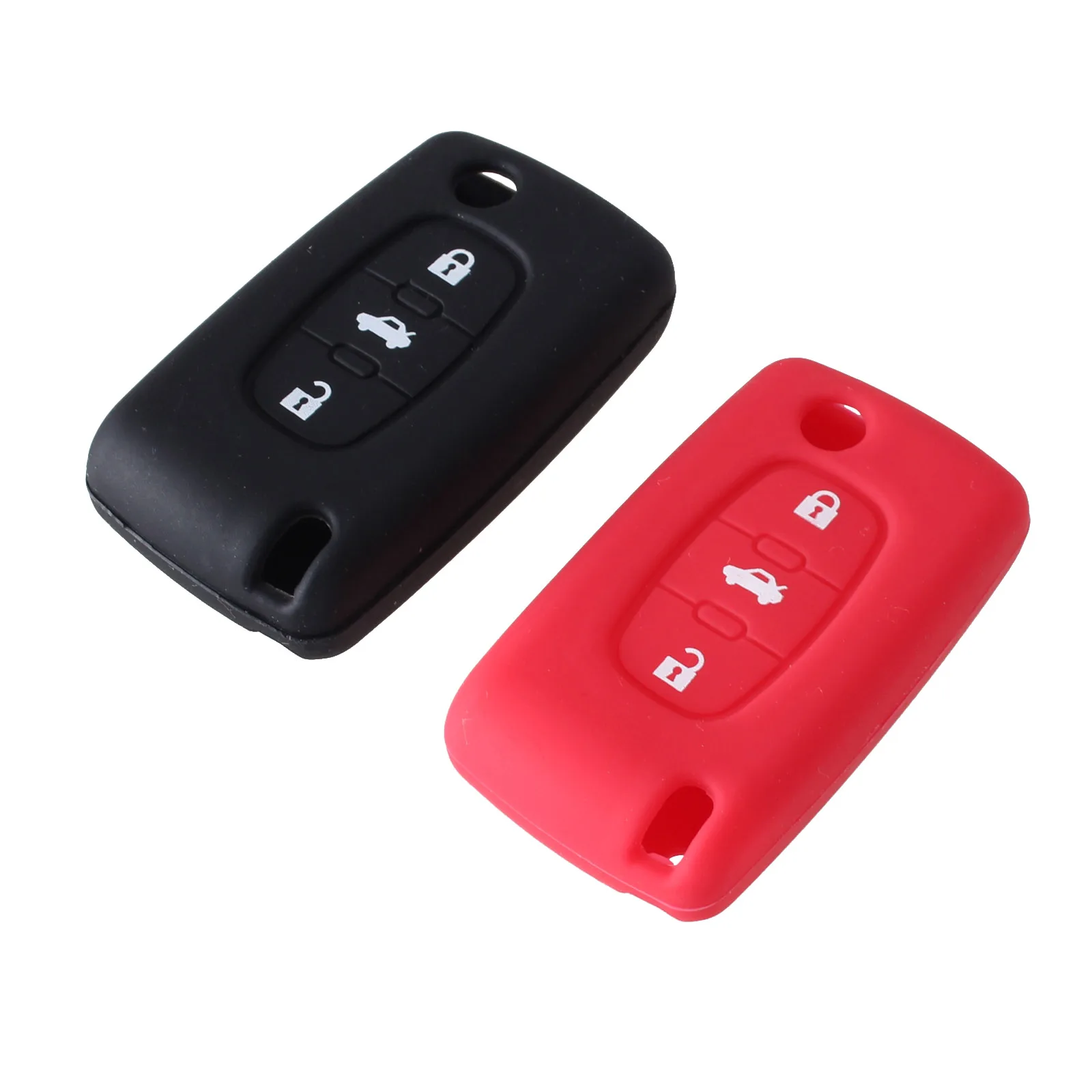 Силиконовый чехол для ключей KEYYOU 3 кнопки Peugeot 206 207 307 308 407 408 Citroen C1 C2 C3 C4 C5 C6 C8