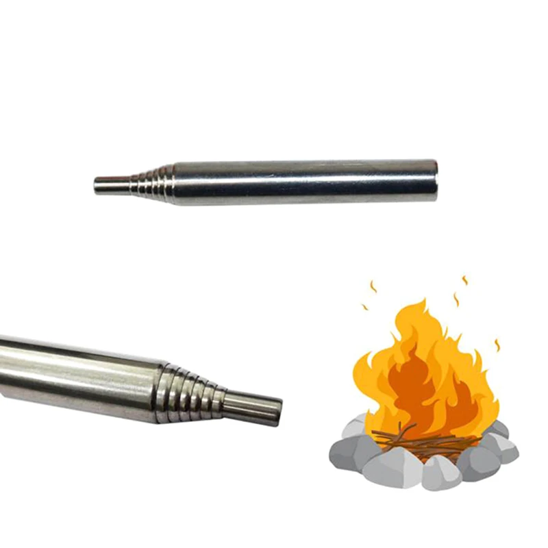 

1pc Outdoors Pocket Bellow Collapsible Fire Tools Camping Survival Blow Fire Tube