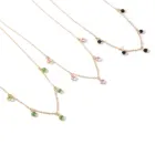 Всесезонное женское ожерелье-чокер из хрустального циркония длиной 40 см, ожерелье из акрилового циркония, женские цепочки до ключиц, ювелирные изделия, праздничный подарок