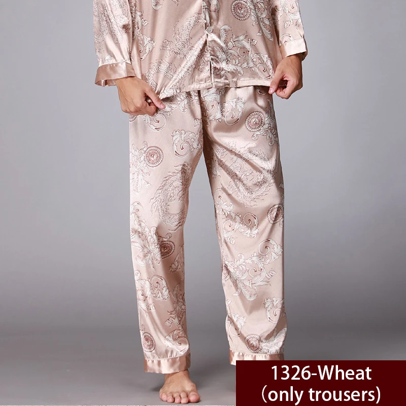 Summer Sexy Sleewear Men Pajama Pants Loose Sleeping Bottoms Sheer Mens Lounge Wear Underwear Long Trousers Nightwear 2022