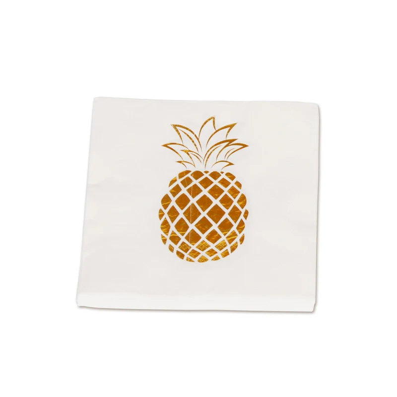 1 набор одноразовые бумажные салфетки в виде ананасов и тропических