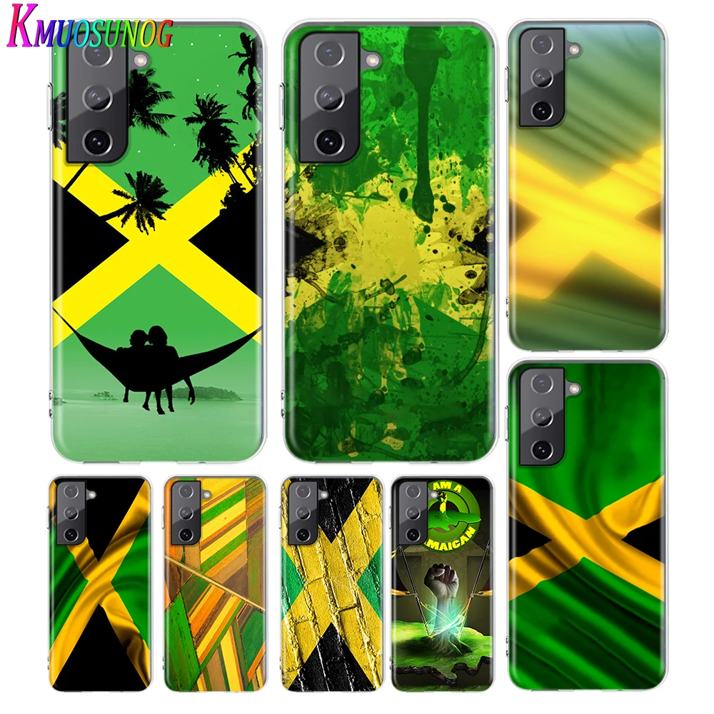 

Transparent Cover Retro Jamaica National Flag For Samsung Galaxy S21 S10 S10e S9 S8 S7 S6 Plus Ultra Edge Soft Phone Case