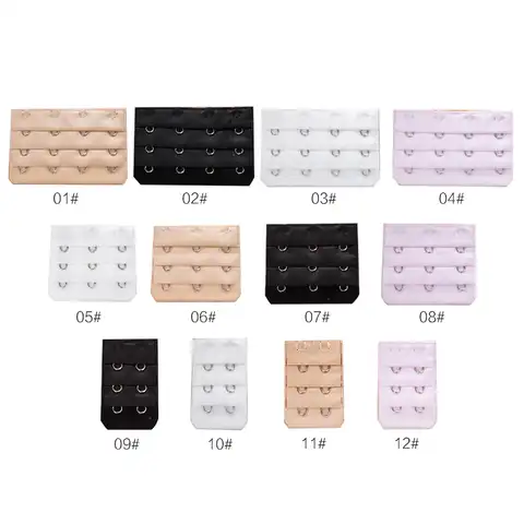 3Pcs/Set Bra Strap Extender Women Underwear Clasp Strap Extension DIY Adjustable Elastic Bra Clip Intimates Accessories