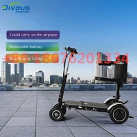 free shipping fashion design light folding old disabled four wheeled outdor power mobility scooter