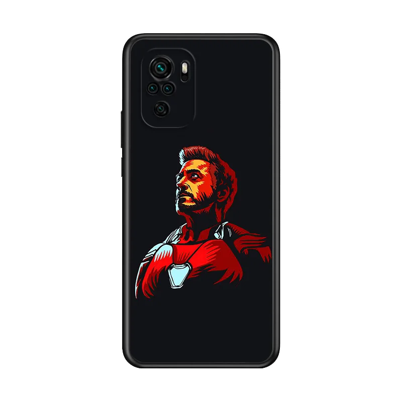 

Marvel Avengers Super Hero Iron Man For Xiaomi Redmi Note 10S 10 9T 9S 9 8T 8 7S 7 6 5A 4X Pro Max TPU Silicone Black Phone Case