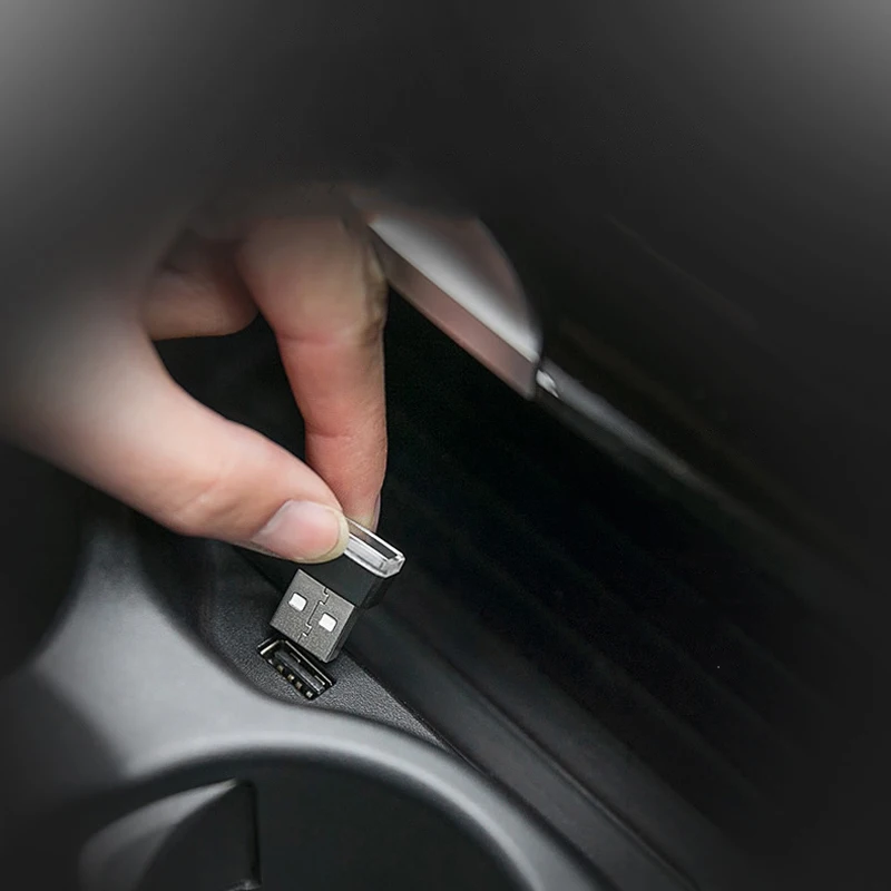 Автомобильный стиль USB атмосфера светодиодный светильник лампа бесплатная