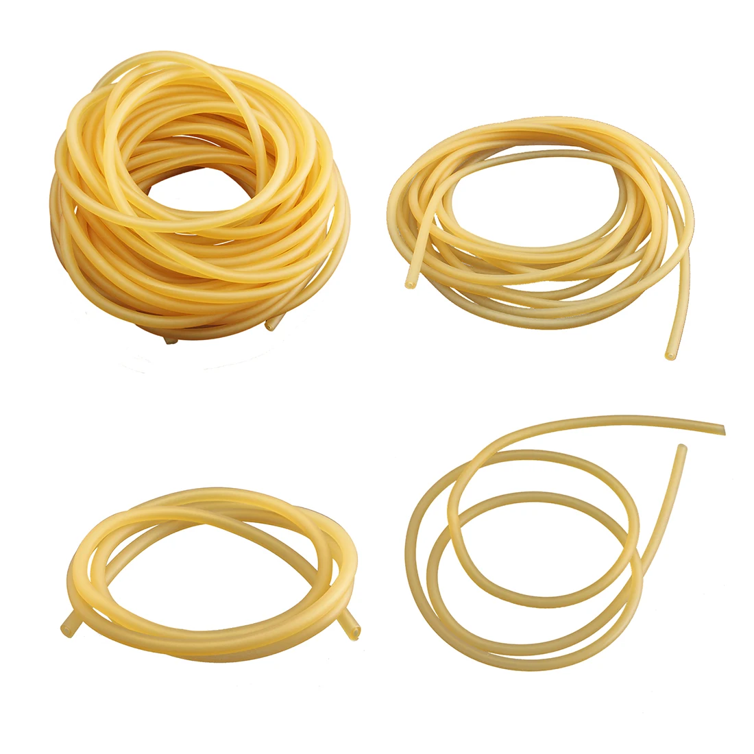 

Natural Latex Rubber Band Tube Elastic 2x5mm Yellow