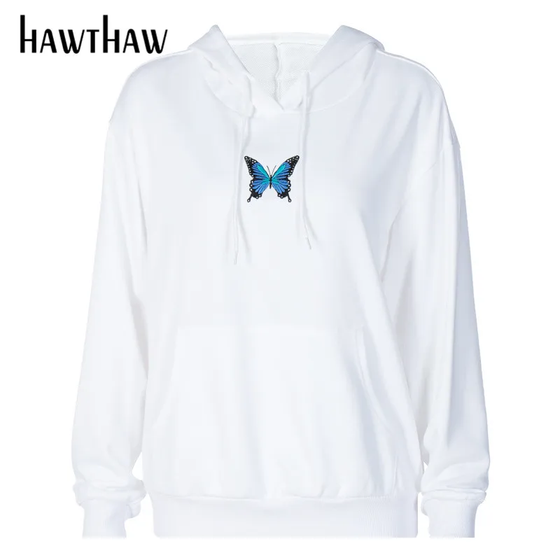 

Hawthaw Women Casual Autumn Winter Long Sleeve Hooded Butterfly Pullover Oversize Hoodie Tops Sweatshirt 2020 Fall Clothes