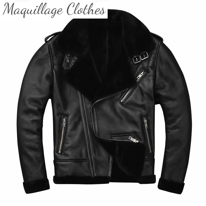 

Мужская куртка из натуральной кожи, черное шерстяное пальто, повседневное теплое пальто для мужчин, зима 2021