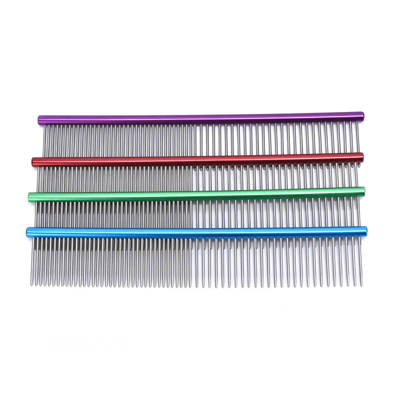 

19cm High Quality Dog Comb Professional Steel Grooming Comb Dog Cat Cleaning Brush