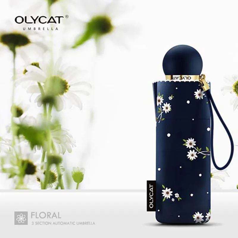 OLYCAT модный зонтик в пять раз для женщин летний УФ защита с разбитым цветком