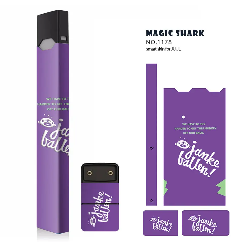 Волшебная Акула модная бумпанная наклейка для Juul кожаная пленка бумажная