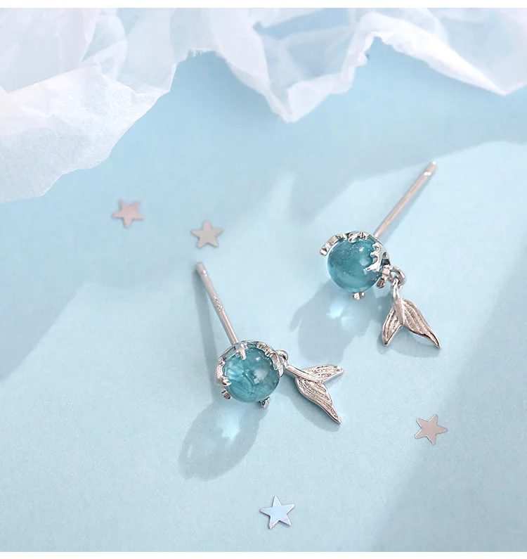 

1Pair Unique Cute Mermaid Tail Small Hoop Earrings For Women Fish Huggie Earrings Ear Stud Charm Jewelry Gift