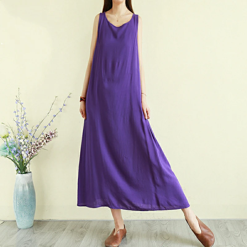

New Summer Dress Women's Sleeveless Beach Dress Casual Loose Dress Fashion Dress SS1120 Women's Plus Size