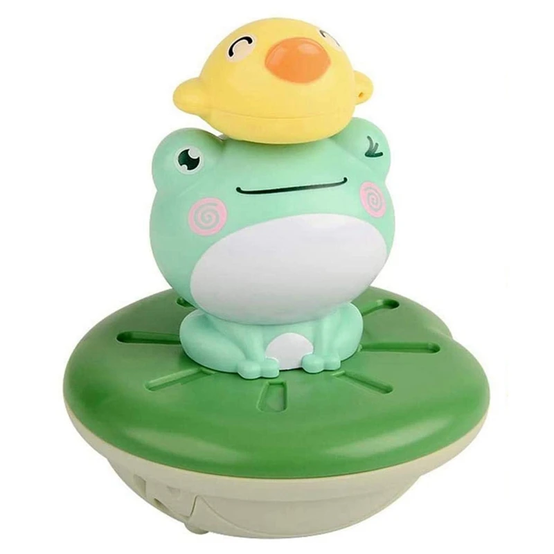 

Детские игрушки для ванной электрический спрей плавательный круг из вращения зеленый лягушками, игрушка поливальная машина для душа игры д...