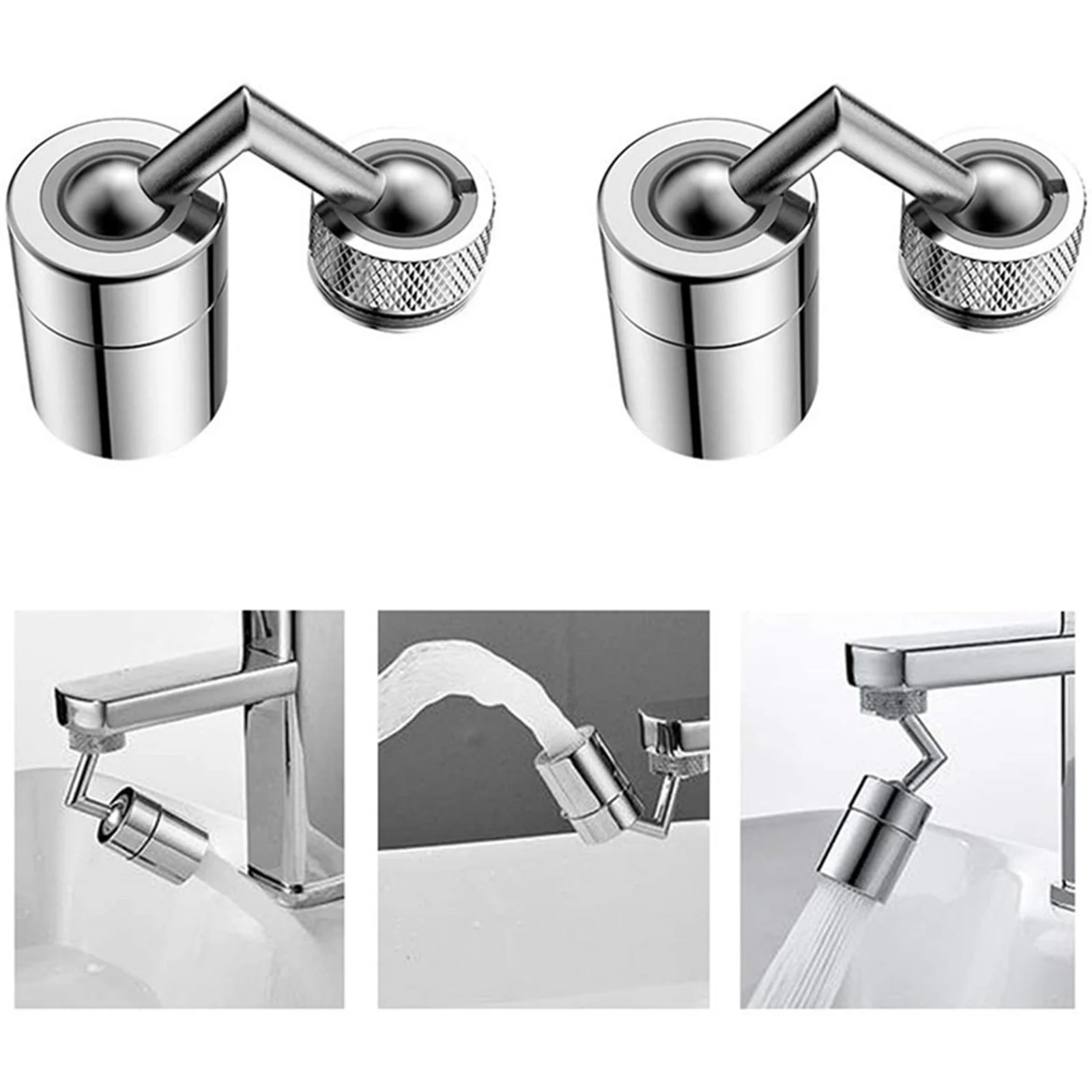 

Universal Spray Filter Faucet 360 Rotation Water Outlet Bubble Faucet Spray Head Adapter with 4 Layer Mesh Filter
