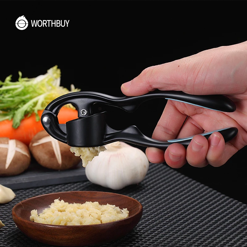 WORTHBUY Ручная пресс дробилка для чеснока из цинкового сплава с утолщенной ручкой