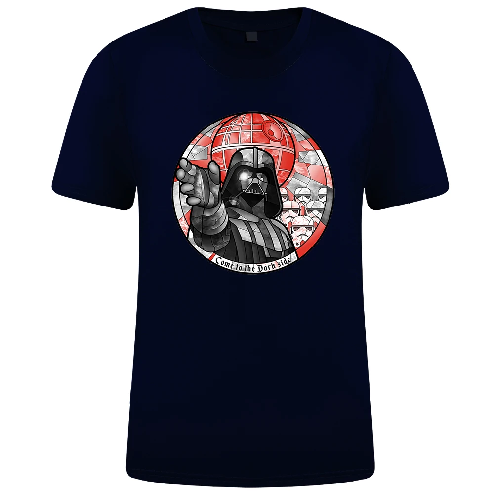 

The Dark Side Darth Vader Tee Shirts Mens Star Wars Disney Funny T Shirt Summer 2021 Casual Tops Cotton Fashion Men T-Shirt