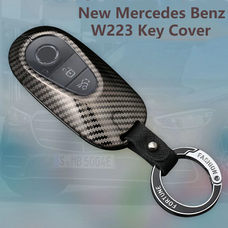 

Zinc Alloy Tpu Car Key Case Cover Bag Holder for Mercedes Benz W223 W206 C S Class S400 S400L S450 S450L S500 S500L 2021 Keyring