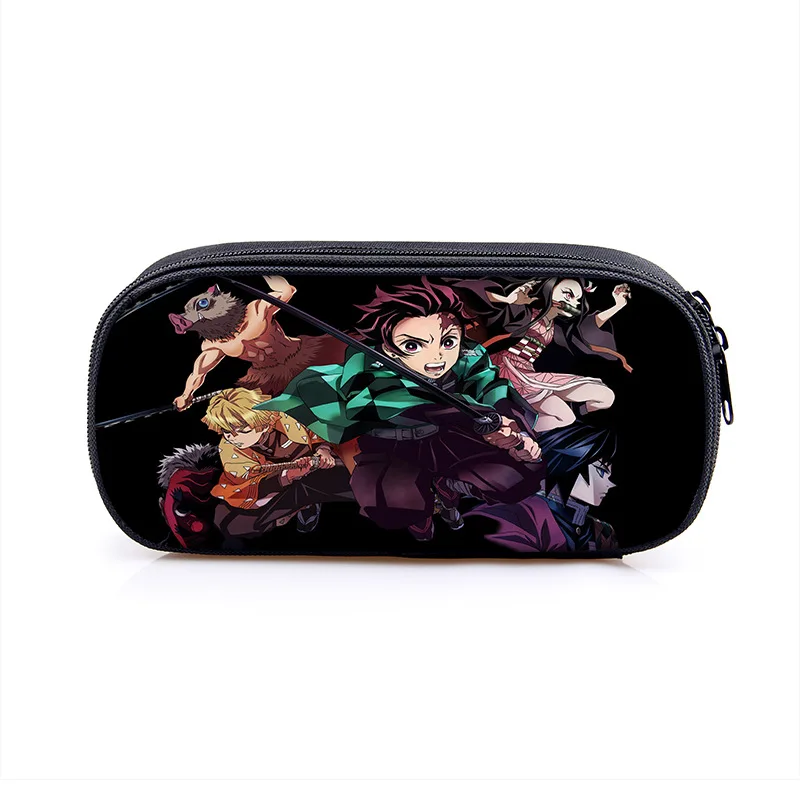 

Japan Anime Demon Slayer: Kimetsu No Yaiba Cosmetic Bag Boys Girls Pencil Cases Middle Elementary School Students Pen Bag