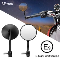 universal motorcycle rear view mirrors e mark for 78 handlebar end mirror for mt07 mt09 r1 r3 s1000 fz8 r1200gs gsxr 650 z750