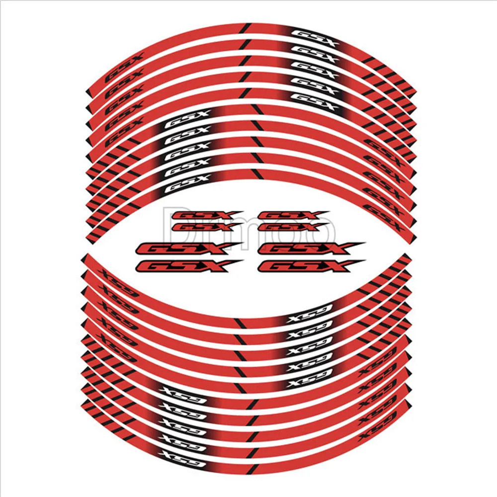 Светоотражающая полосатая лента на колесо мотоцикла Стикеры для стайлинга Suzuki