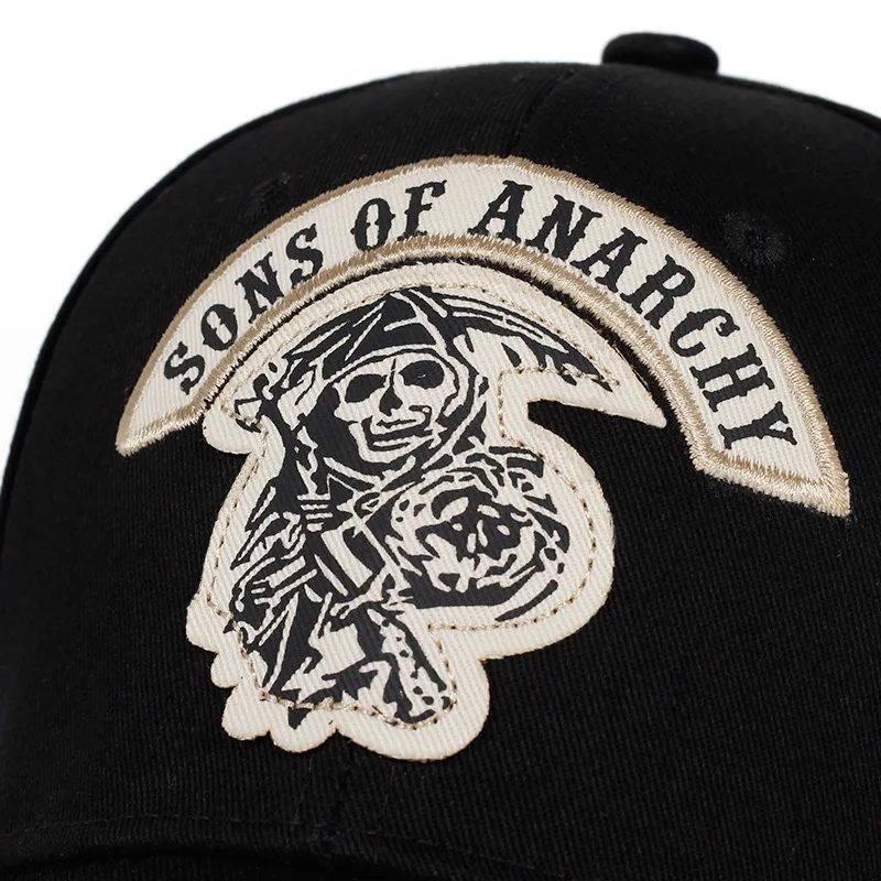 Новинка 2018 бейсболка SOA Sons of анархия Повседневная Кепка с вышивкой черепа модная