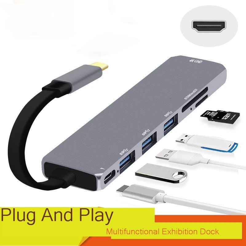 Концентратор SeenDa с 3 портами USB 0 разветвитель конвертер совместимый HDMI адаптер