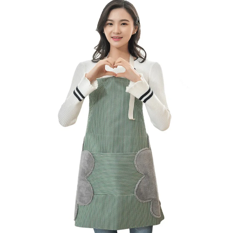 

2021 spring and autumn new high quality solid color apron Kitchen Apron