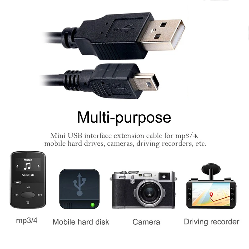 USB 2.0 Type-A вверх вниз влево вправо Угловой 90 градусов Mini кабель для синхронизации