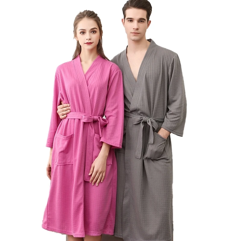 Спальное платье для пары Сезон весна-осень Однотонное Открытое большого размера