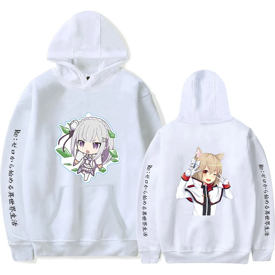 

Новый 3D Re Zero японский аниме принт для мужчин/женщин толстовка с капюшоном Новая повседневная мужская Толстовка пуловер хип-хоп Уличная одеж...