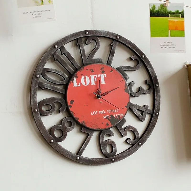 Декоративные винтажные настенные часы американский кантри деревянные ремесла