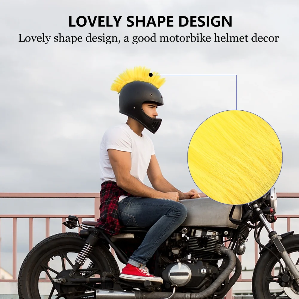 Motorcycle Helmet Mohawk Decor Motorbike Decal Riding Decoration | Nets