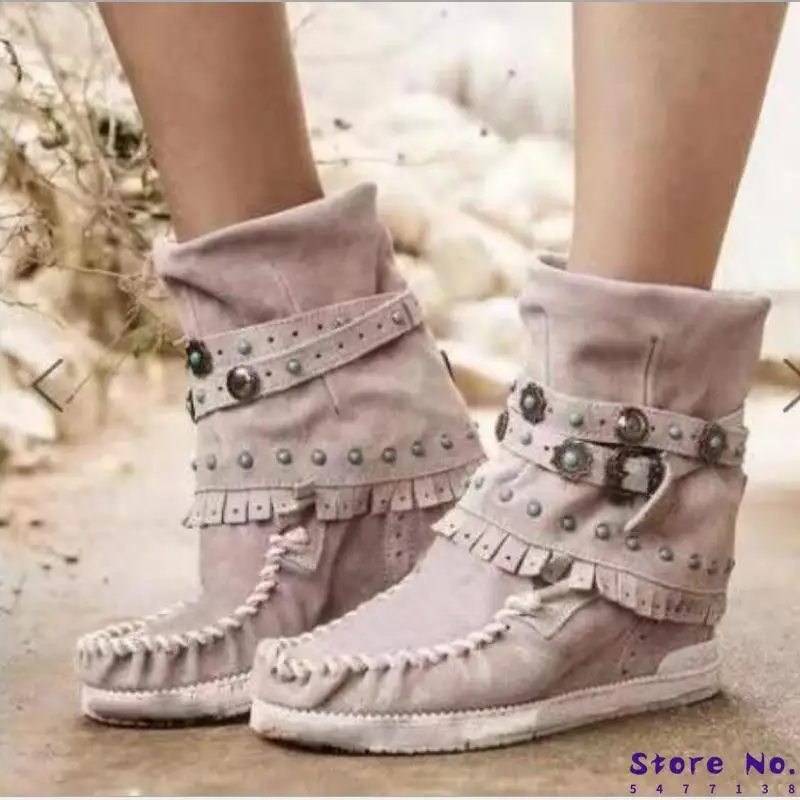 Ankle Gladiator Boots High Heels Wedges Height Incleasing Shoes Booties Vintage PU Leather Slip On Shoe Botas Mujer | Обувь